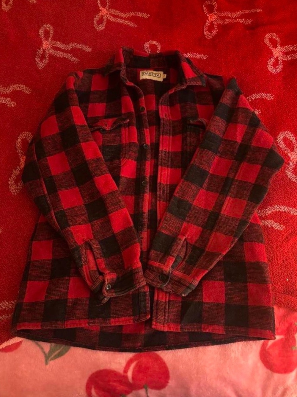 Vintage Dakota - Red & Black Buffalo Plaid Flannel Jacket